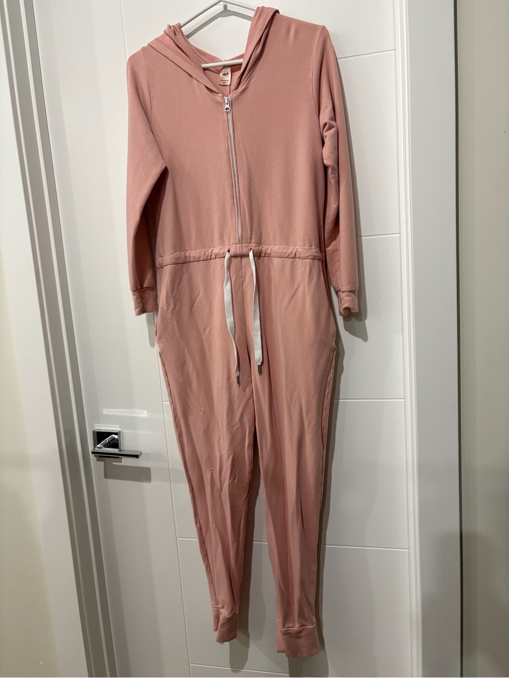 Smash + Tess Dusty Rose Zip-Front Hooded Jumpsuit - Picture 1 of 3
